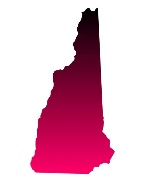Mapa New Hampshire — Zdjęcie stockowe