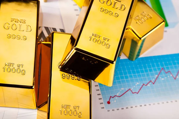 Gold Und Geld Ambientes Finanzkonzept — Stockfoto