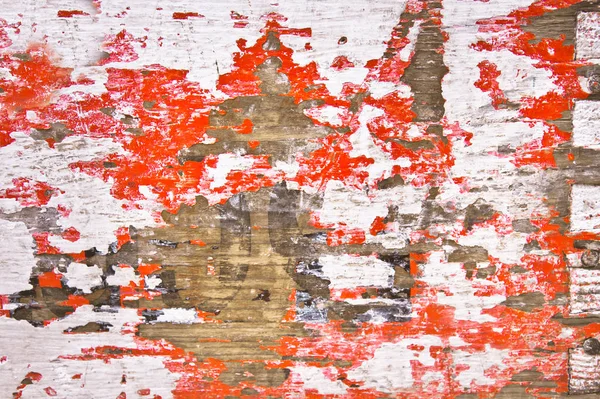 Червоно Біла Пілінгова Фарба Старій Вантажній Коробці — стокове фото