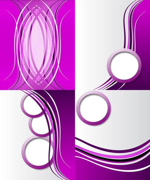 Conjunto Fundos Roxos Abstratos Com Espaço Para Seu Texto Raster — Fotografia de Stock