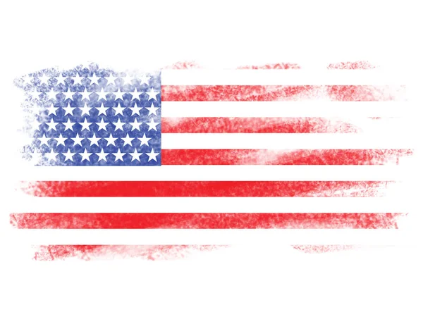 Desvanecimiento Bandera Americana White Blackground —  Fotos de Stock