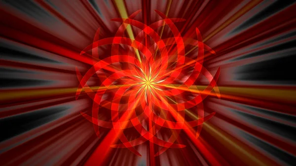 Яскраво Червона Абстрактна Квітка Короною Духовна Форма — стокове фото