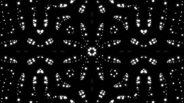 Świecące Cząstki Kalejdoskop Czarnym Tłem Elementy Świecące — Zdjęcie stockowe