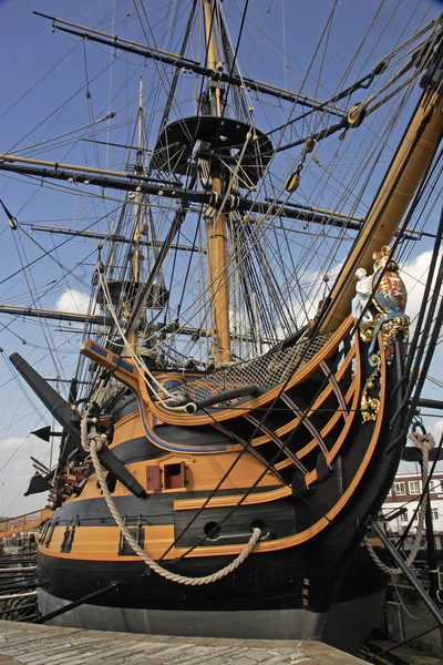 Hms Victory Nelsons Flagship Battle Trafalgar French Were Soundly Defeated — Stock Photo, Image