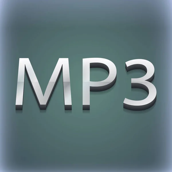 Mp3 Musik Format Ikon Symbol Stil Trendig Modern Design Med — Stockfoto