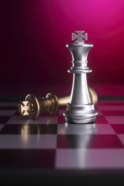 chess game with a king and a piece of a black pawn clipart
