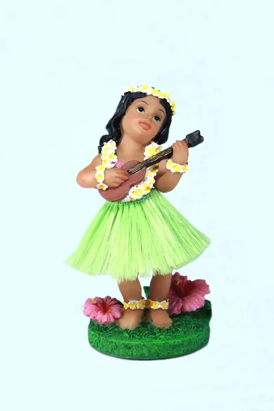 Hawaiian Girl Playing Ukelele — Stock Photo, Image