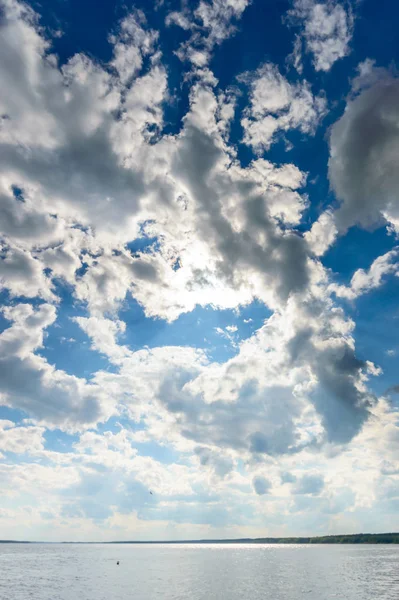 Cielo Azul Nubes Naturales Serie Naturaleza — Foto de Stock