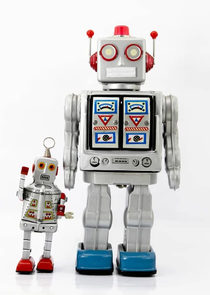 Dwie Roboty Koncepcja Korporacyjna — Zdjęcie stockowe