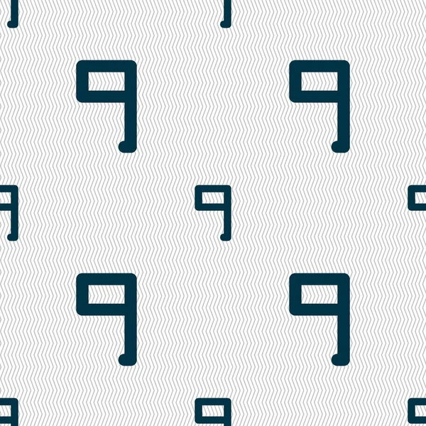 Číslo Devět Znak Ikony Bezproblémové Abstraktní Pozadí Geometrickými Tvary Ilustrace — Stock fotografie
