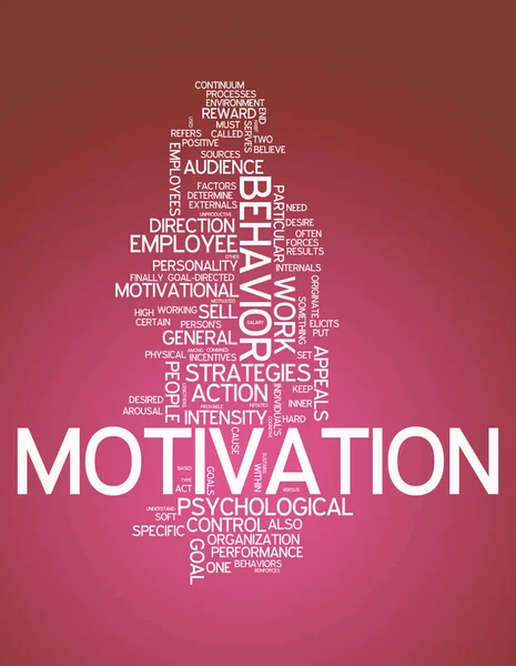 Word Cloud Con Tag Correlati Alla Motivazione — Foto Stock