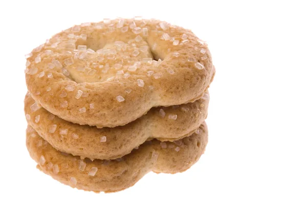 Imagem Macro Isolada Biscoitos Manteiga — Fotografia de Stock