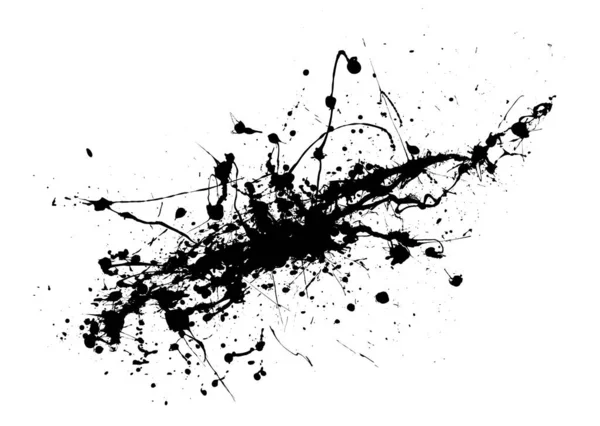 黒と白のインク スプラット抽象的な背景画像 — ストック写真