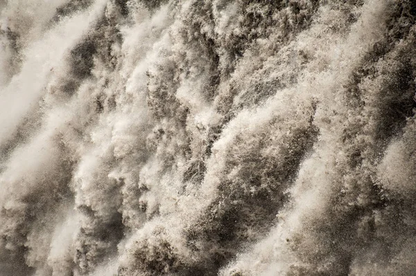 Dettaglio Dell Acqua Della Cascata Detifoss Dettifoss Cascata Più Potente — Foto Stock