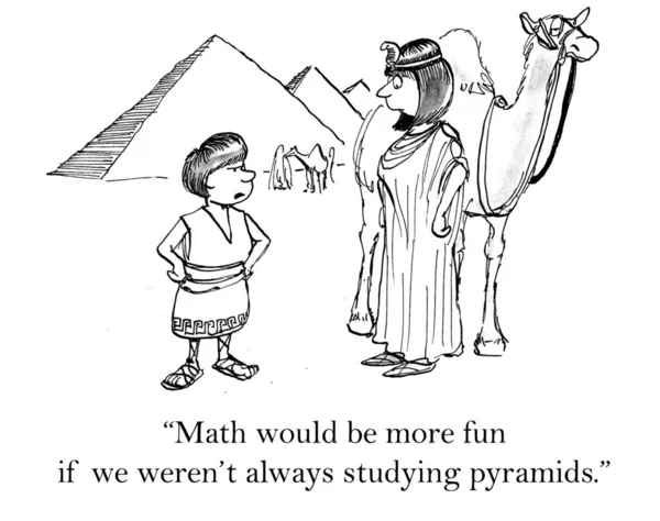 Matematyka Będzie Więcej Zabawy Jeśli Nie Byliśmy Zawsze Studiuje Piramidy — Zdjęcie stockowe