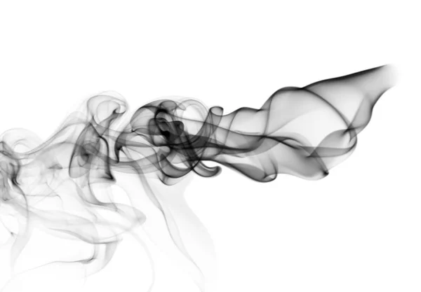 Magiska Abstrakt Rök Form Över Den Vita Bakgrunden — Stockfoto
