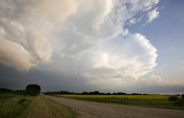 Storm Moln Kanada Landsbygden Prairie Scen — Stockfoto