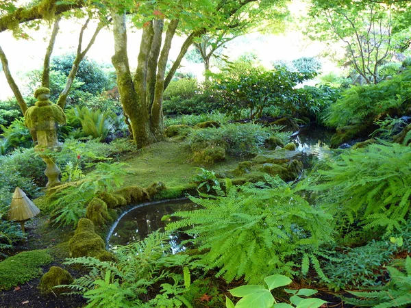 Grön Landskaps Scen Tagen Vackra Buchart Garden Victoria British Columbia — Stockfoto