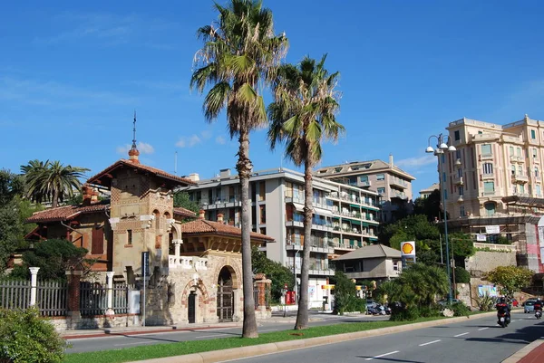 Genova Városa Palotájával Felhőkarcolójával Boccadasse Csendes Negyedével — Stock Fotó