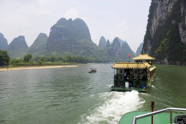 Kép Világhírű Köd Burkolózott River Karszt Hegyek Guilin Kína Tárgya — Stock Fotó