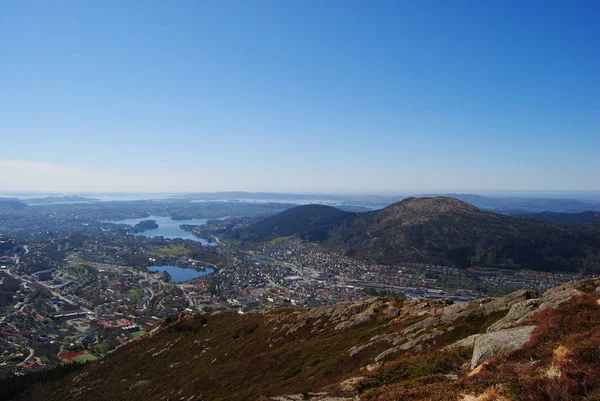 Vista Bergen Noruega Desde Ulriken —  Fotos de Stock