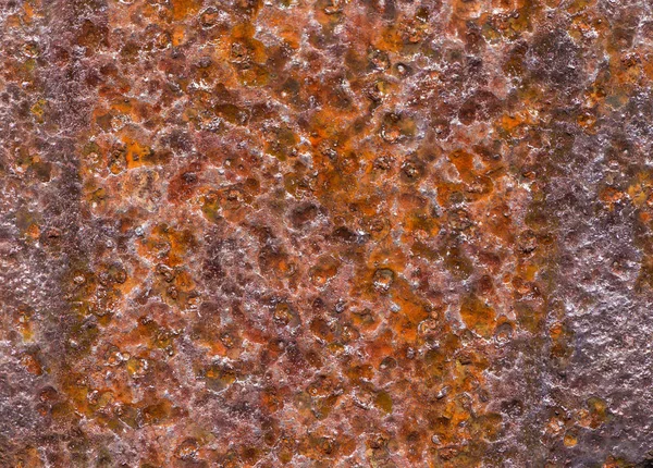 Una Superficie Metálica Oxidada Naranja Extremadamente Erosionada — Foto de Stock