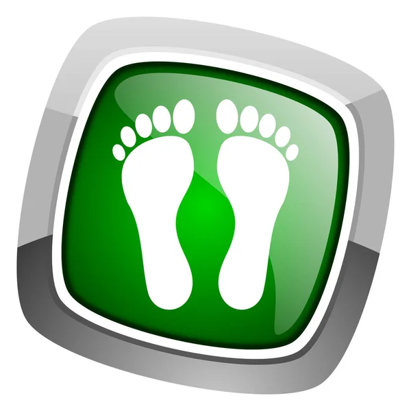 Footprint Icon White Background — Stock Photo, Image