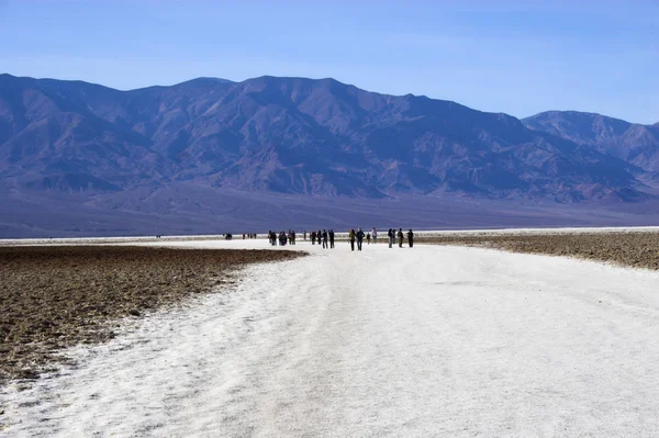 Salt Flat Formations Badwater Lowers Point Wester Hemisphere Death Valley — Stock Photo, Image