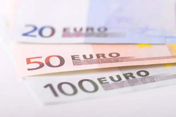 Billetes Euros Con Enfoque Selectivo — Foto de Stock