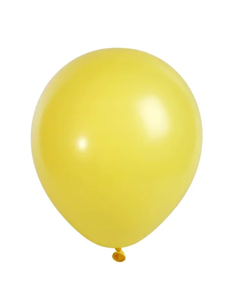 Studio Shot Van Een Gele Ballon Geïsoleerd Witte Achtergrond Xxl — Stockfoto