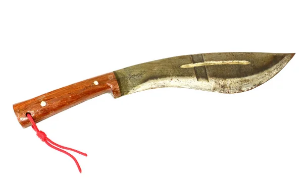 Cuchillo Caza Viejo Sobre Fondo Blanco — Foto de Stock