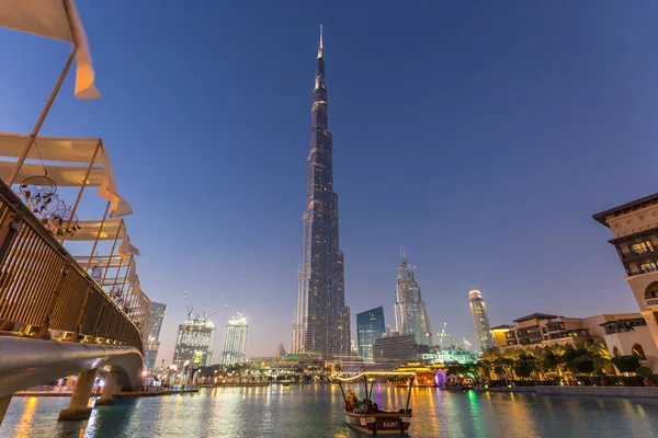 Dubai Emirados Árabes Unidos Fevereiro Burj Khalifa Arranha Céu Mais — Fotografia de Stock