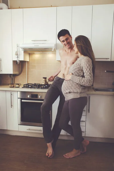 Barefoot Pregnant Kitchen Stock Photos Illustrations And Vector