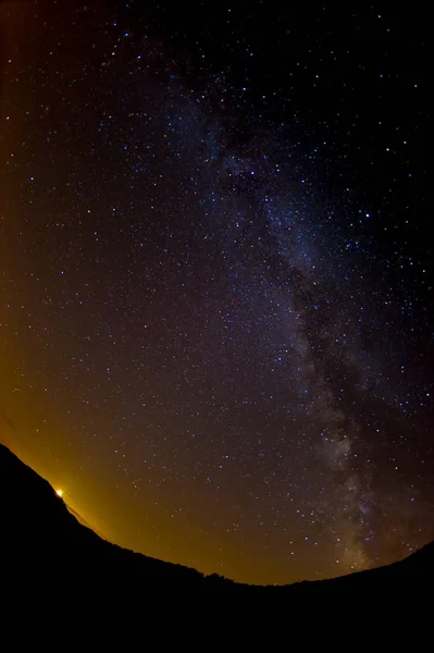 Calea Laptelui Stelele Cerul Nopții Din Italia — Fotografie, imagine de stoc