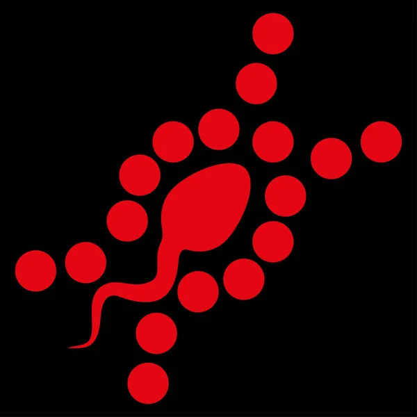 Ikona Rastrowych Replikacji Dna Styl Jest Symbolem Płaski Czerwony Kolor — Zdjęcie stockowe