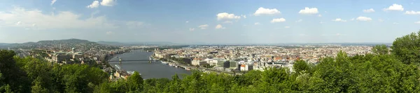 Printemps Photo Panoramique Centre Historique Moins Cher Hongrie — Photo