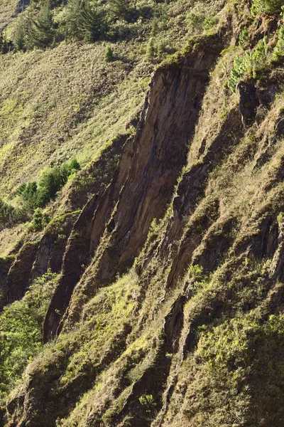 Acantilados Cañón Del Río Pastaza Pequeño Pueblo Banos Ecuador — Foto de Stock