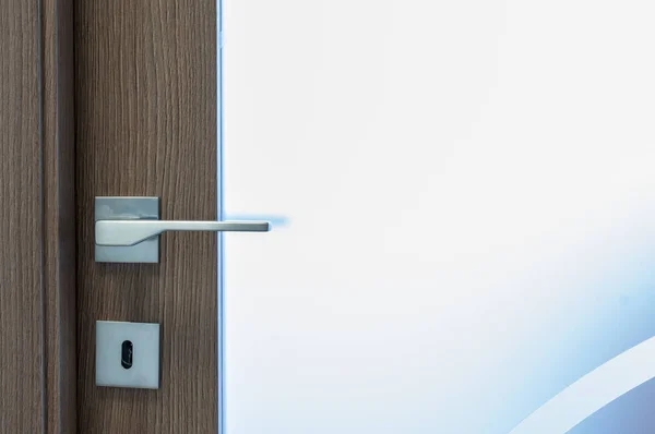 Modern Contemporary Satin Handle Keyhole Detail — Fotografie, imagine de stoc