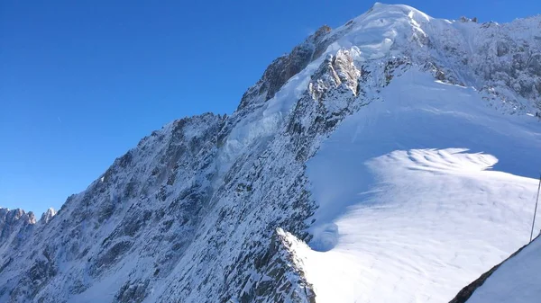 Hoch Gebirge Tolle Aussicht Pulverschnee Und Sonnig — Stockfoto