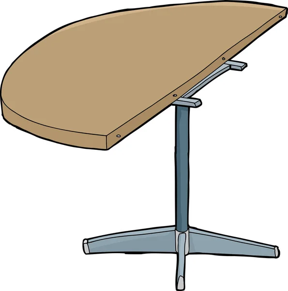 Enkele Cartoon Van Houten Ronde Tafel Helft Met Benen — Stockfoto