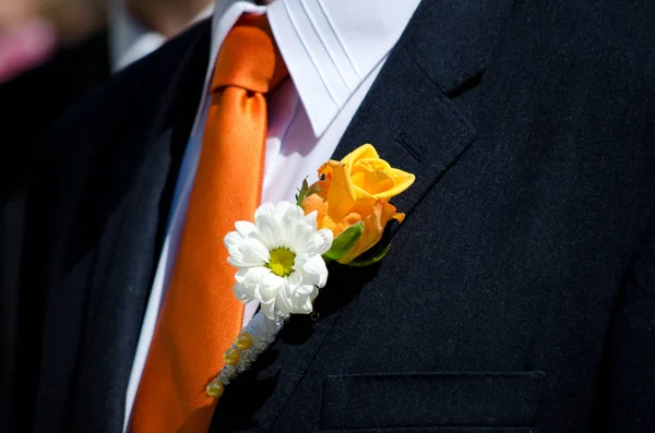 Primer Plano Vista Fresco Hermoso Ramillete Boda — Foto de Stock