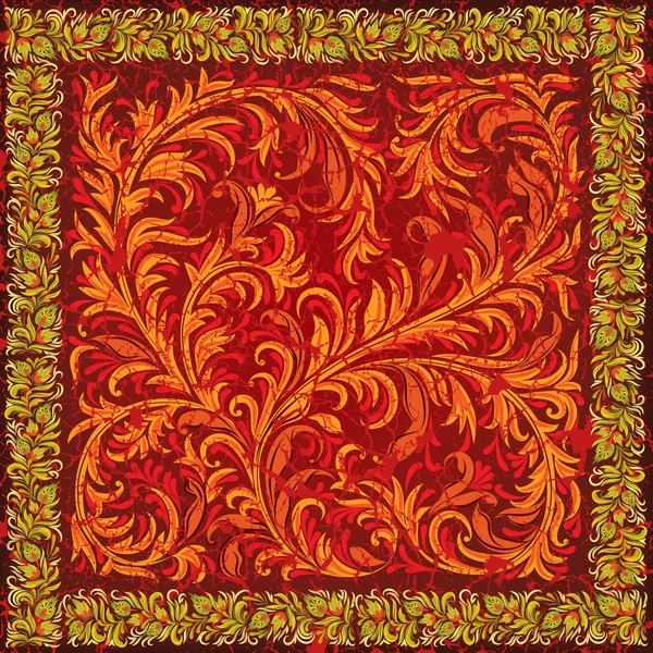 Abstract Fundal Crăpat Ornament Floral Roșu — Fotografie, imagine de stoc