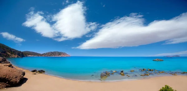 Ibiza Aigues Blanques Panorámica Playa Aguas Blancas Santa Eulalia Islas — Foto de Stock