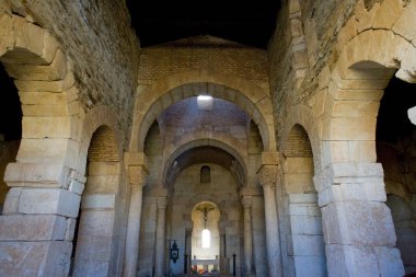 church''s interior, San Pedro de la Nave, El Campillo, Zamora Province, Castile and Leon, Spain clipart