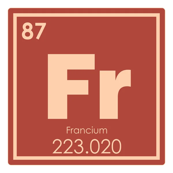 Francium Chemisches Element Periodensystem Wissenschaft Symbol — Stockfoto