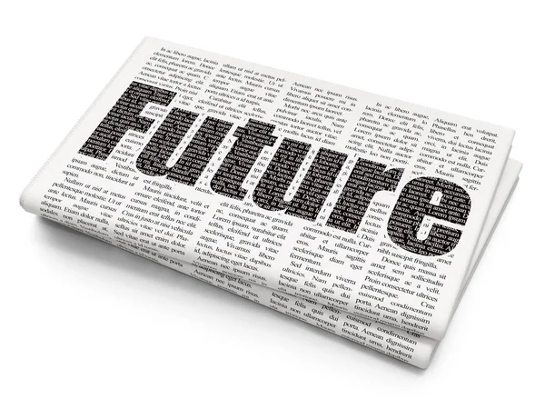 Timeline Concept Pixelated Black Text Future Newspaper Background Rendering — Stock Photo, Image