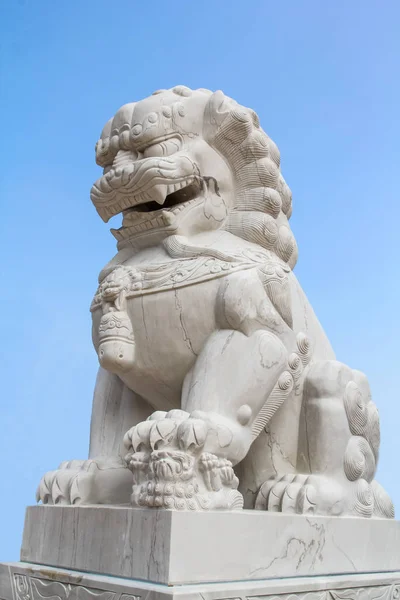 Каменная Статуя Льва Храме Удонтане Таиланд — стоковое фото