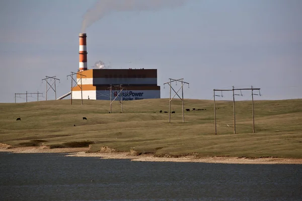 Poplar River Hydro Central Elétrica Saskatchewan — Fotografia de Stock