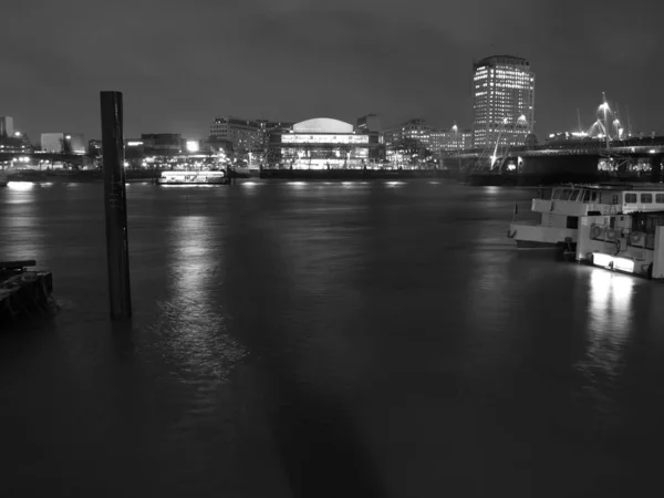 Vue Nocturne Londres South Bank Avec Royal Festival Hall National — Photo