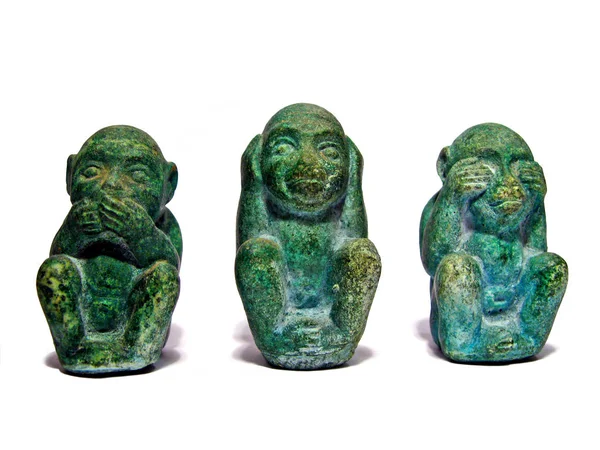 Three monkeys covering mouth, ears and eyes